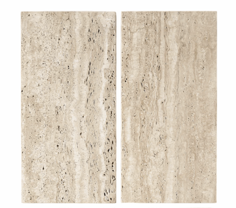 HAND CRAFTED ORGANIC TRAVERTINE U SHAPE COFFEE TABLE - Image 3